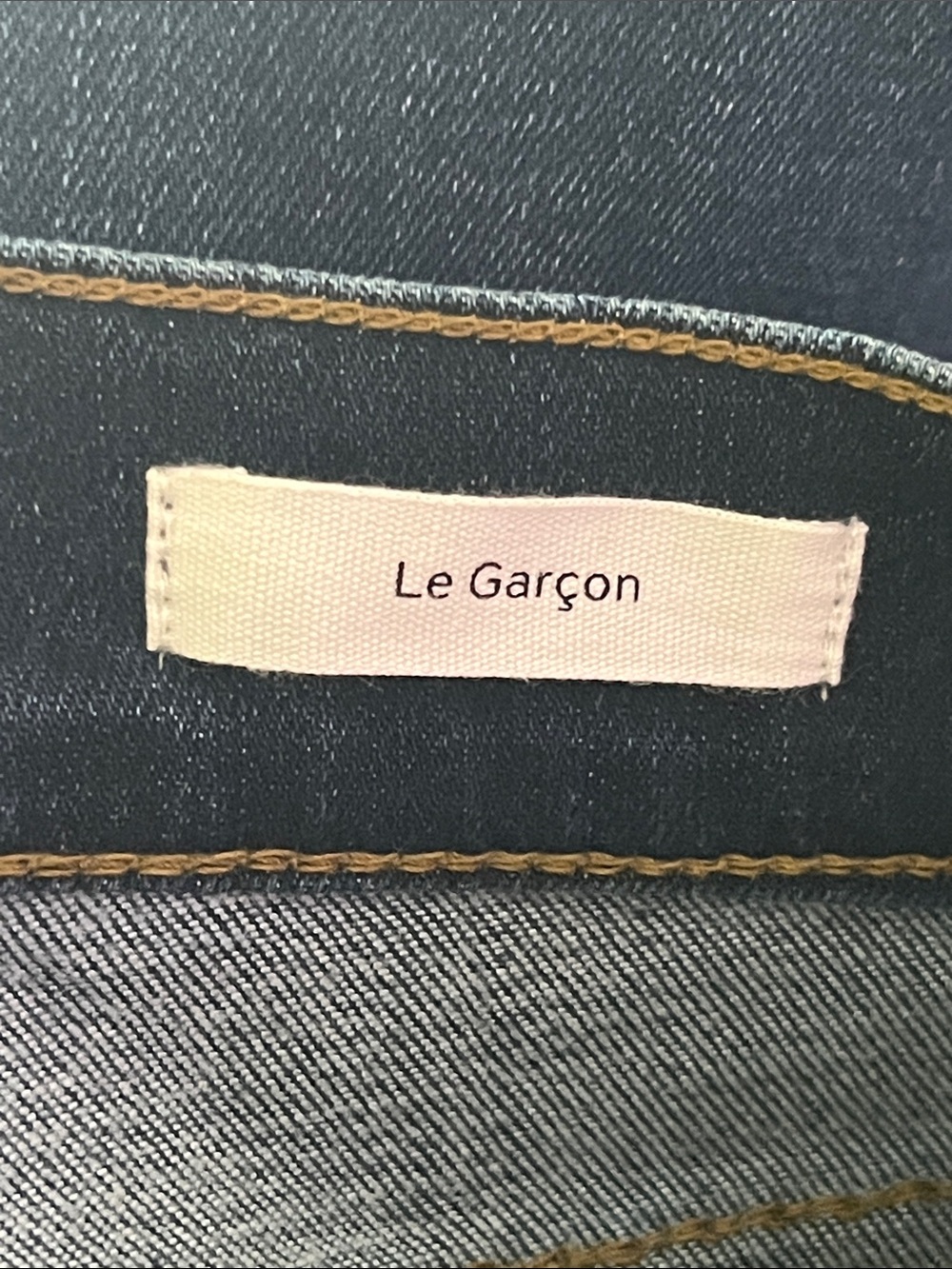 NWOT FRAME Le Garçon Slim Boyfriend Jeans Dark Wash Premium Denim Size 26 - Picture 7 of 13